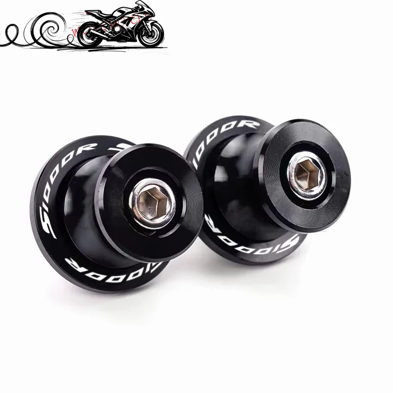 ل B @ & MW S1000R S1000RR S1000 R RR 2009-2024 2025 S1000XR 2014-2020 دراجة نارية الملحقات M8 Swingarm بكرة المنزلق حامل المسمار #4
