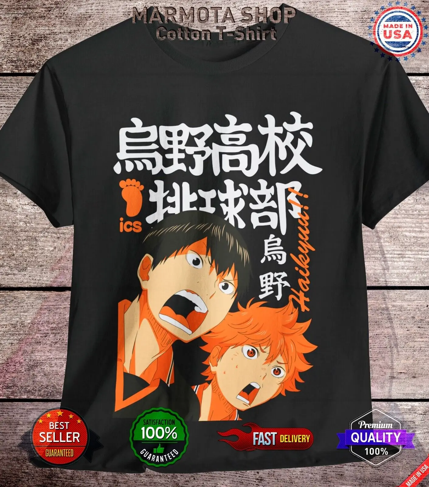 Hinata Shoyo Haikyuu T-Shirt Tobio Kageyama Anime Japanese Tee Shirt Volleyball