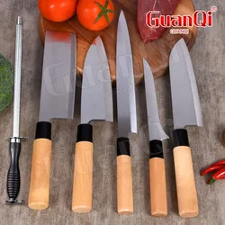 Professional Kitchen Chef Knife Stainless Steel Sashimi Knife Santoku Chopping Chef Knife Salmon Knives Cooking Cutting Tools