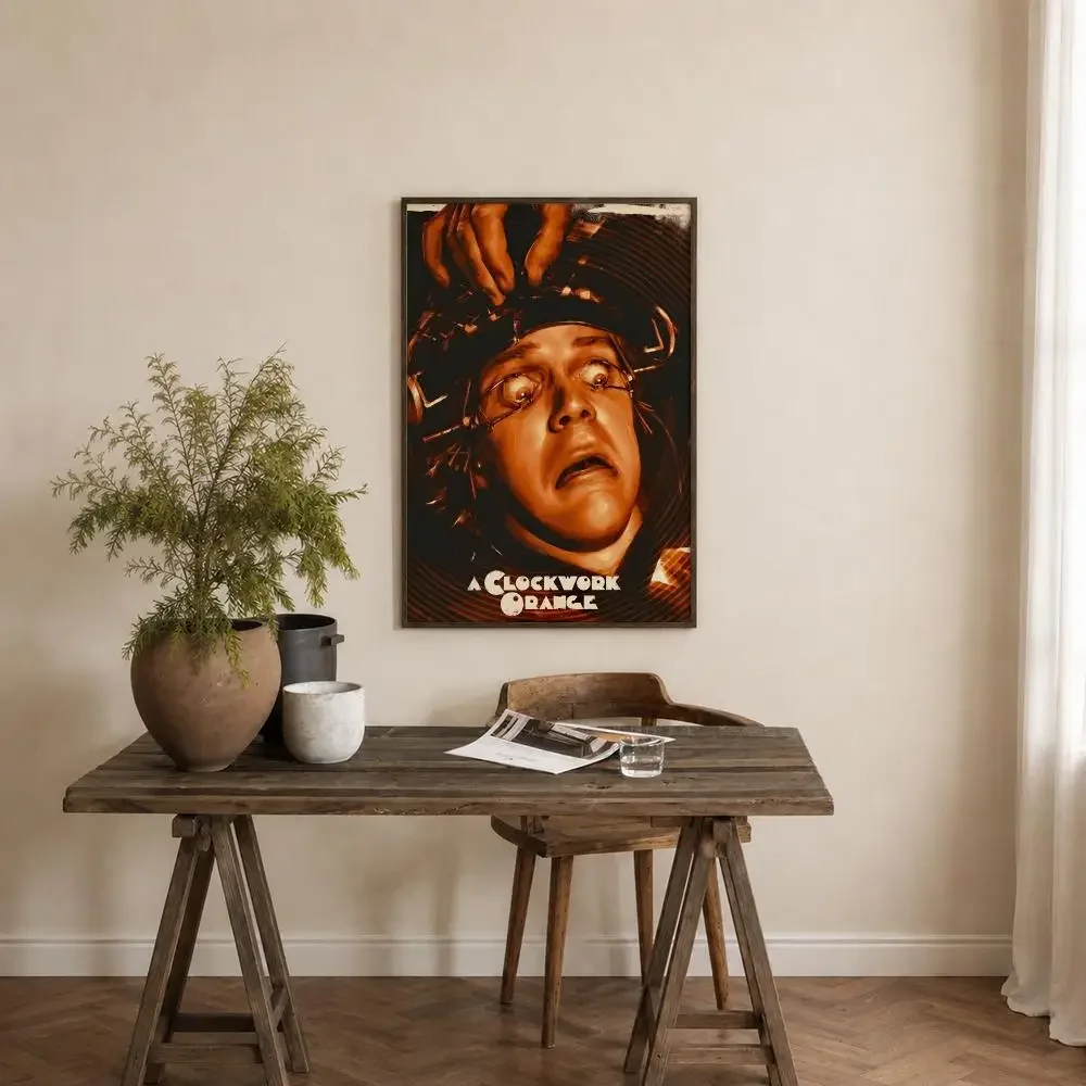 Movie A Clockwork Orange Poster Self‑Adhesive Waterproof PP Poster Coffee House Bar Wall Art Sticker Room Home Decor