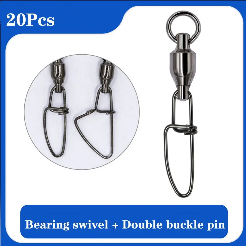 

Solid Ring Fishing Tackle Stainless Steel Heavy Duty Ball Bearing Barrel Fishing Snap Connector With Pin Rolling Swivel