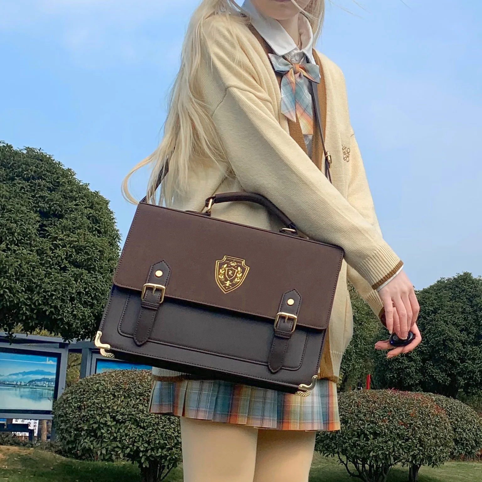 Sacs à dos pour étudiants japonais, sac d\'école à Double épaule, sac à bandoulière pour étudiantes, sac à main rétro, sacoche uniforme