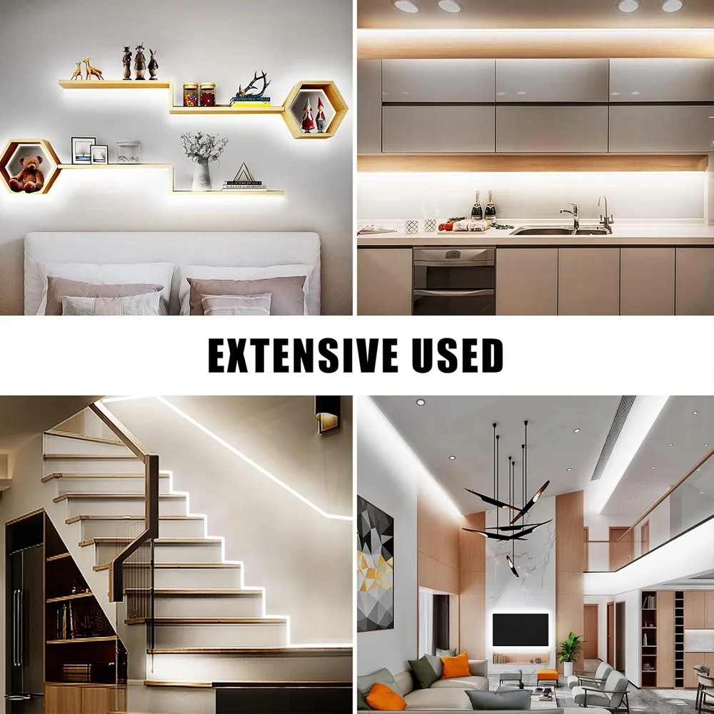 10m 20m Tuya WiFi COB LED Strip 24V Dimmable Flexible Room Light Warm White 3000K 4000K 6000K RF Remote for Alexa Home Assistant - view 5