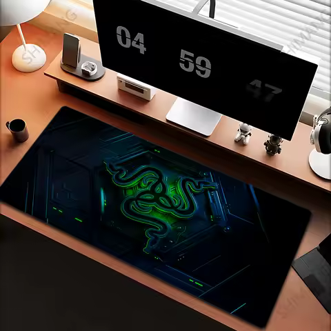 Black Razer Mouse Pad Desk Mouse Pad Cute HD Desk Pad Extended Gaming Keyboard Mats Large 100x50cm XXL Gamer Mousepad