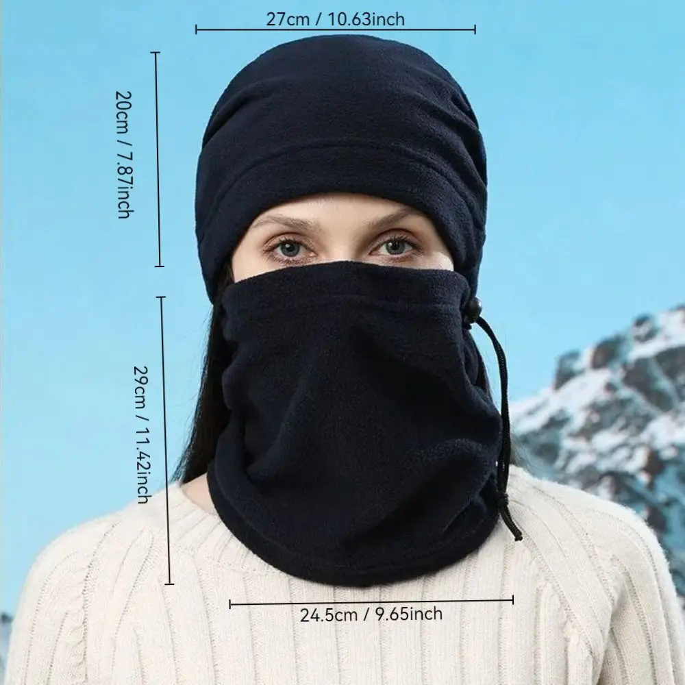 غطاء وجه دافئ من الصوف وشاح قبعة صوف ناعم مقاوم للبرودة قبعة بيني مقاومة للرياح برباط للرقبة شتاء دافئ #6