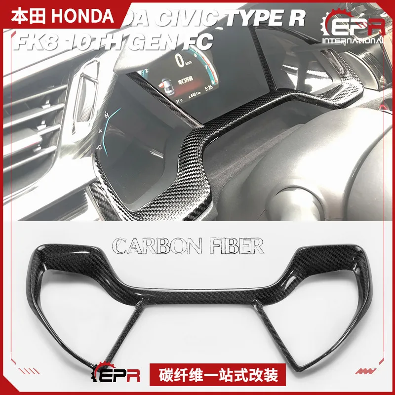 

Подходит для Honda Civic FK7 FK8, обновление из углеродного волокна, модифицированная приборная панель типа R, внутреннее крепление центрального управления