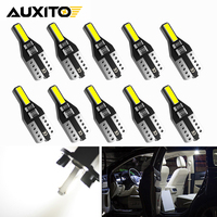 AUXITO 10Pcs Cheap LED Lamp T10 W5W LED Bulb 7020 2SMD 194 168 2825 Car interior Light for BMW VW Volkswagen Toyota Corolla