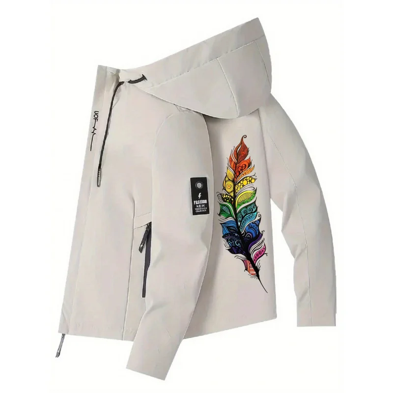 

Куртка нейтрального дизайна с ветрозащитной молнией, подходящая для занятий спортом на открытом воздухе и езды на мотоцикле.