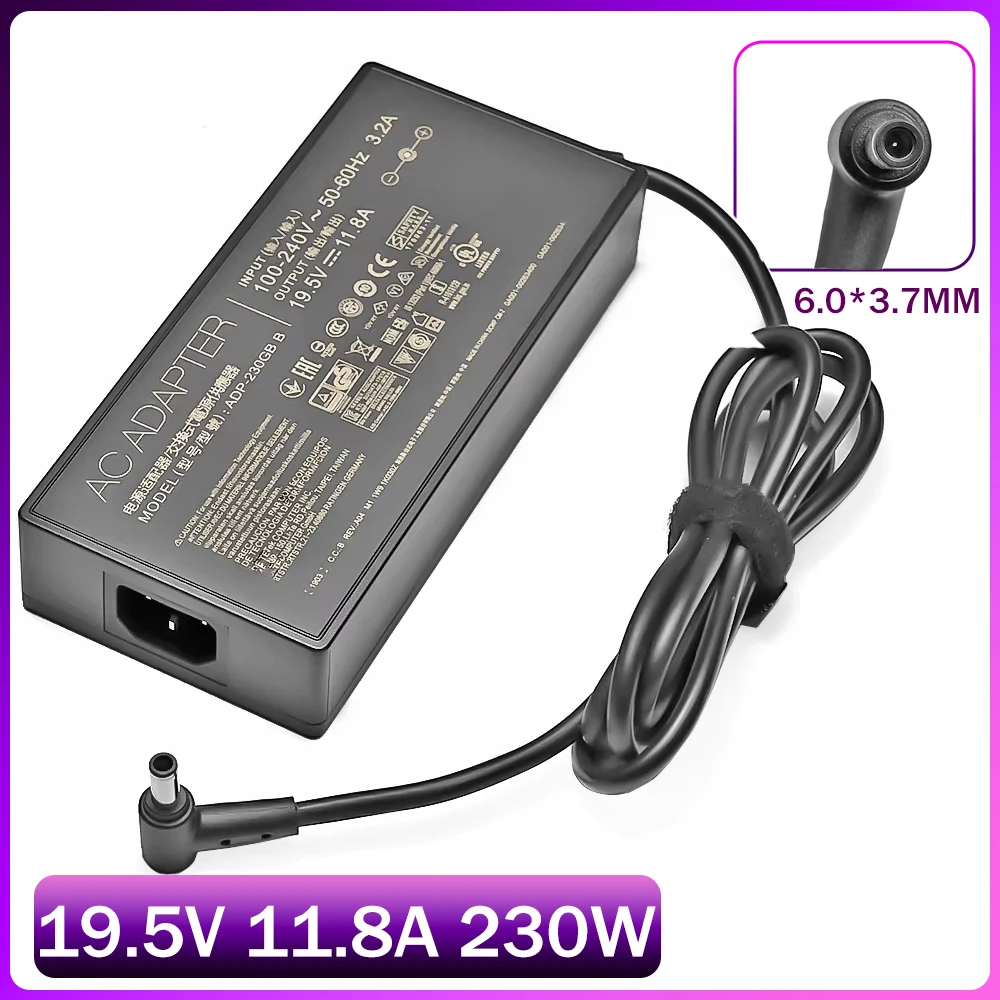 Laptop Adapter 19.5V 11.8A 230W 6.0*3.7mm ADP-230GB B AC Power Charger For ASUS ROG Strix G531GV-DB76 Laptop