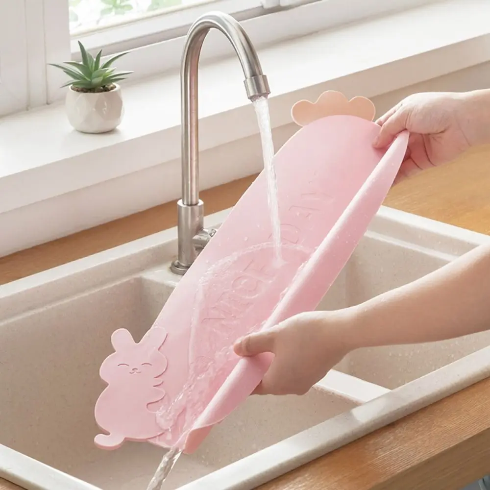 

Flexible Silicone Kitchen Water Baffle Soft Anti-splash Sink Splash Guard Reusable Practical Sink Flap Block Kitchen Gadgets