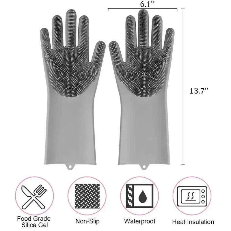 Silicone Pet Grooming Cleaning Gloves 3