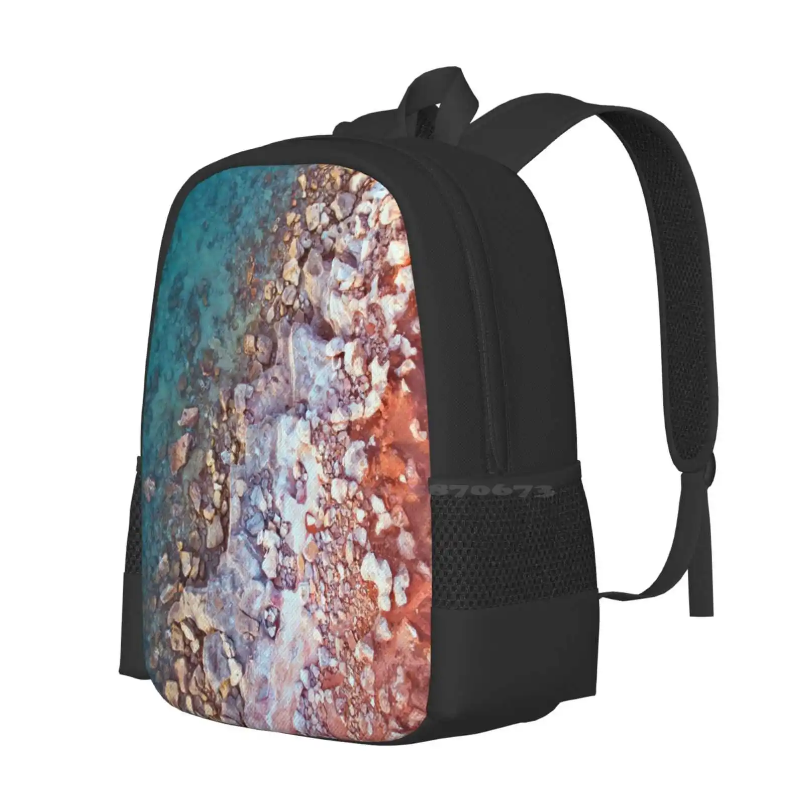 Gantheaume Rock Pattern Arrial Backpacks For School Teenagers Girls Travel Bags Gantheaume Sunset Aerial Pattern Western