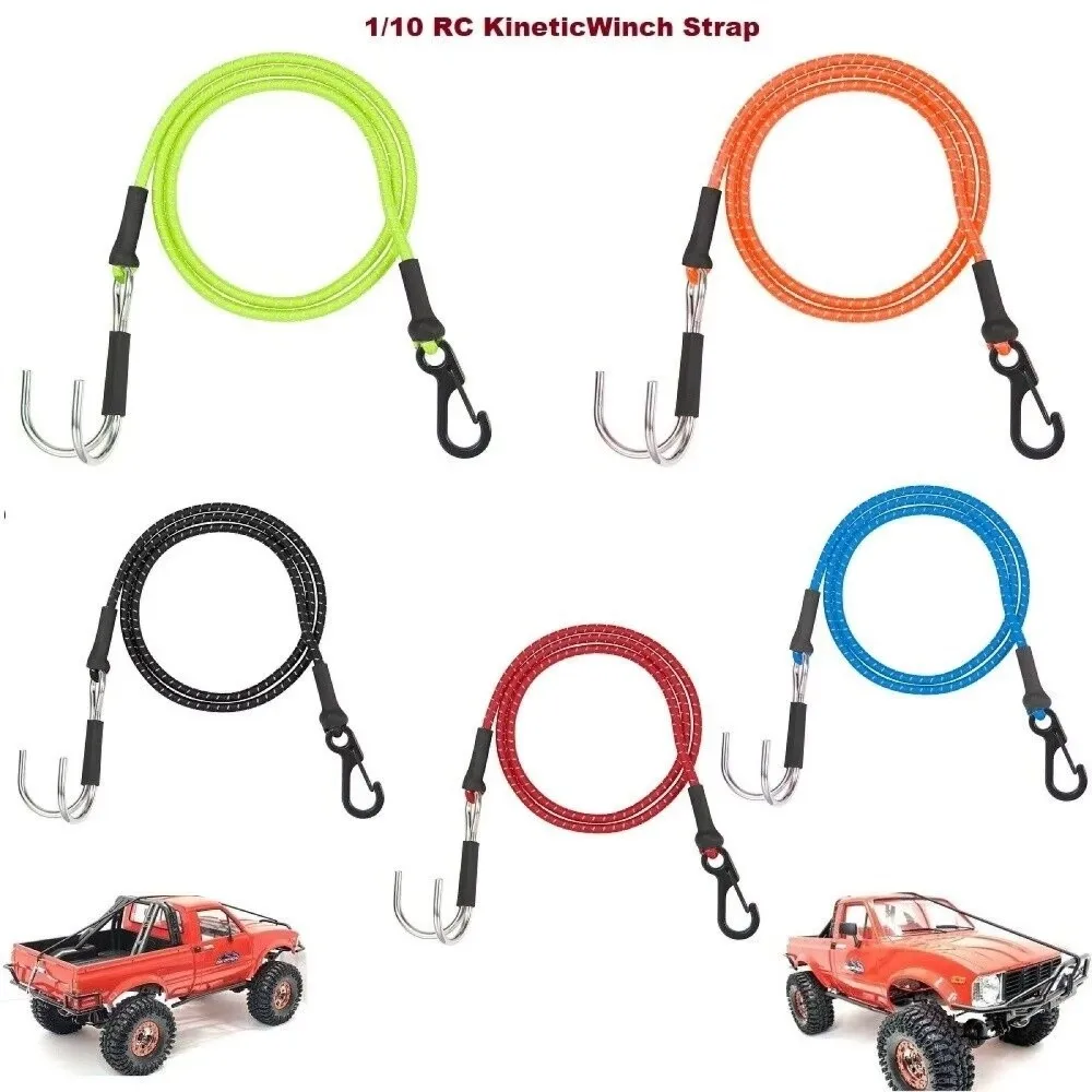 High Quality 1/10 Scale RC Kinetic Winch Strap Extension Elastic RC Winch Rope Durable Adjustable Rescue Rope For Rc Car Crawler