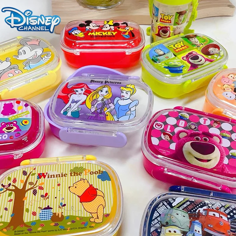 

Disney Mickey Minnie Mouse 300ML Lunch Box McQueen Fruit Storage Box Snow White Lunch Box Portable Mini Lunch Box Party Gift