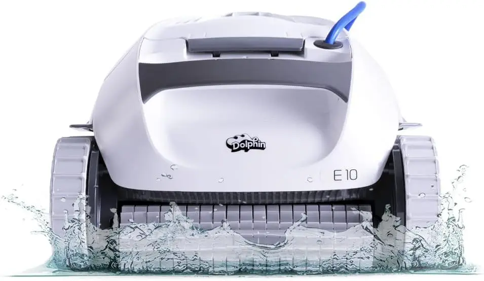 

E10 Automatic Robotic Pool Vacuum Cleaner, Active Scrubber Brush, Top Load Filters Access