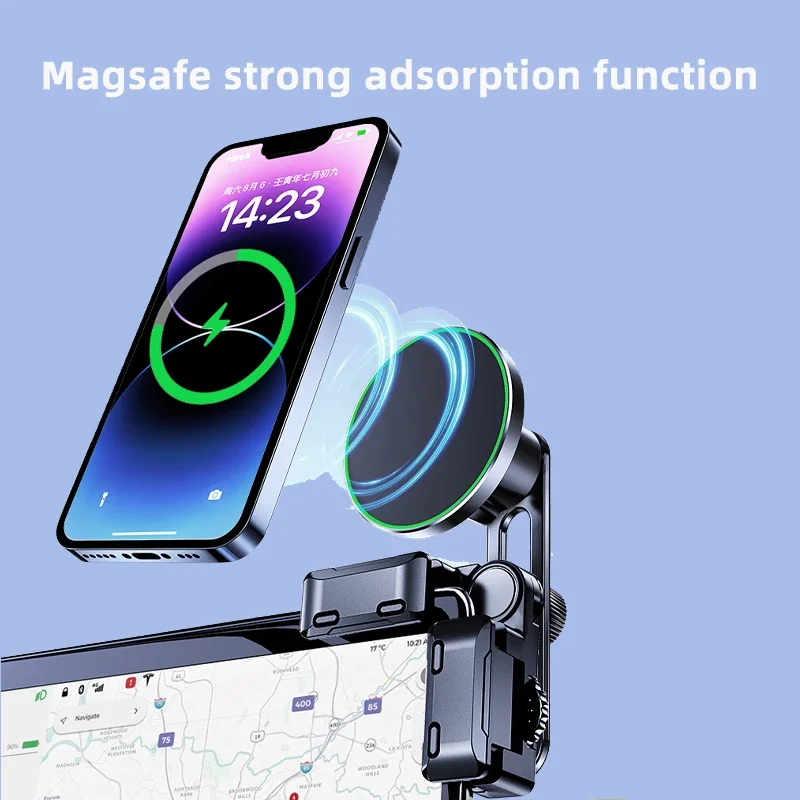 

Автомобильный держатель для телефона NETA X/GT/L/S, крепление на экран, магнитное беспроводное зарядное устройство для Tesla/LYNKCO/BYD/Geely/lixiang/NIO