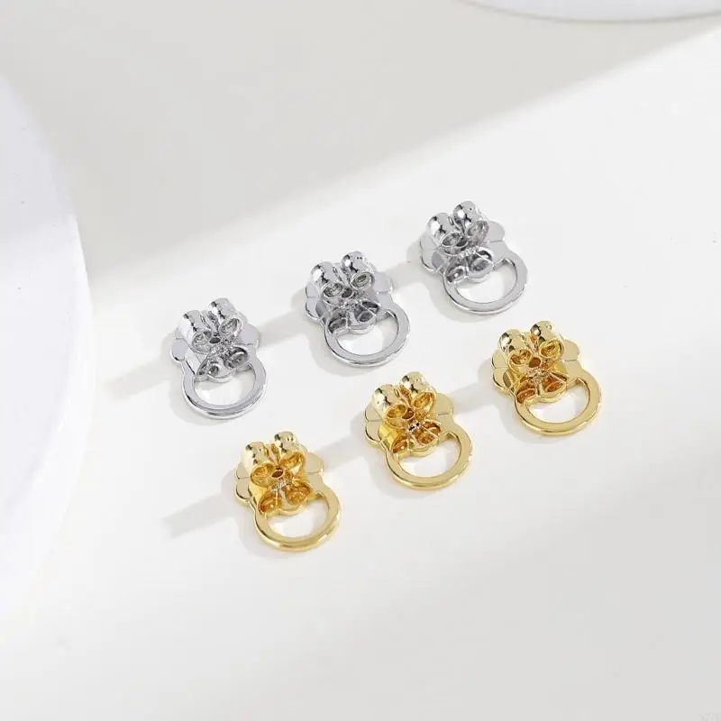  8Pcs Delicate Flower Earring Support Backs Elegant Flower Earring Lifts  Secure Earplug Retainer Earplugs Locking Clip