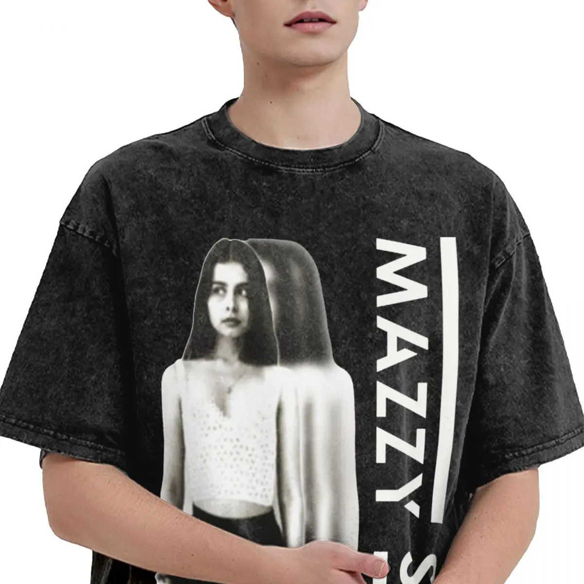 90s Rock Mazzy Star Washed T Shirts Streetwear Hip Hop Novelty T-Shirts Punk Tees Tops for Men Women Cotton Oversize Summer image 3