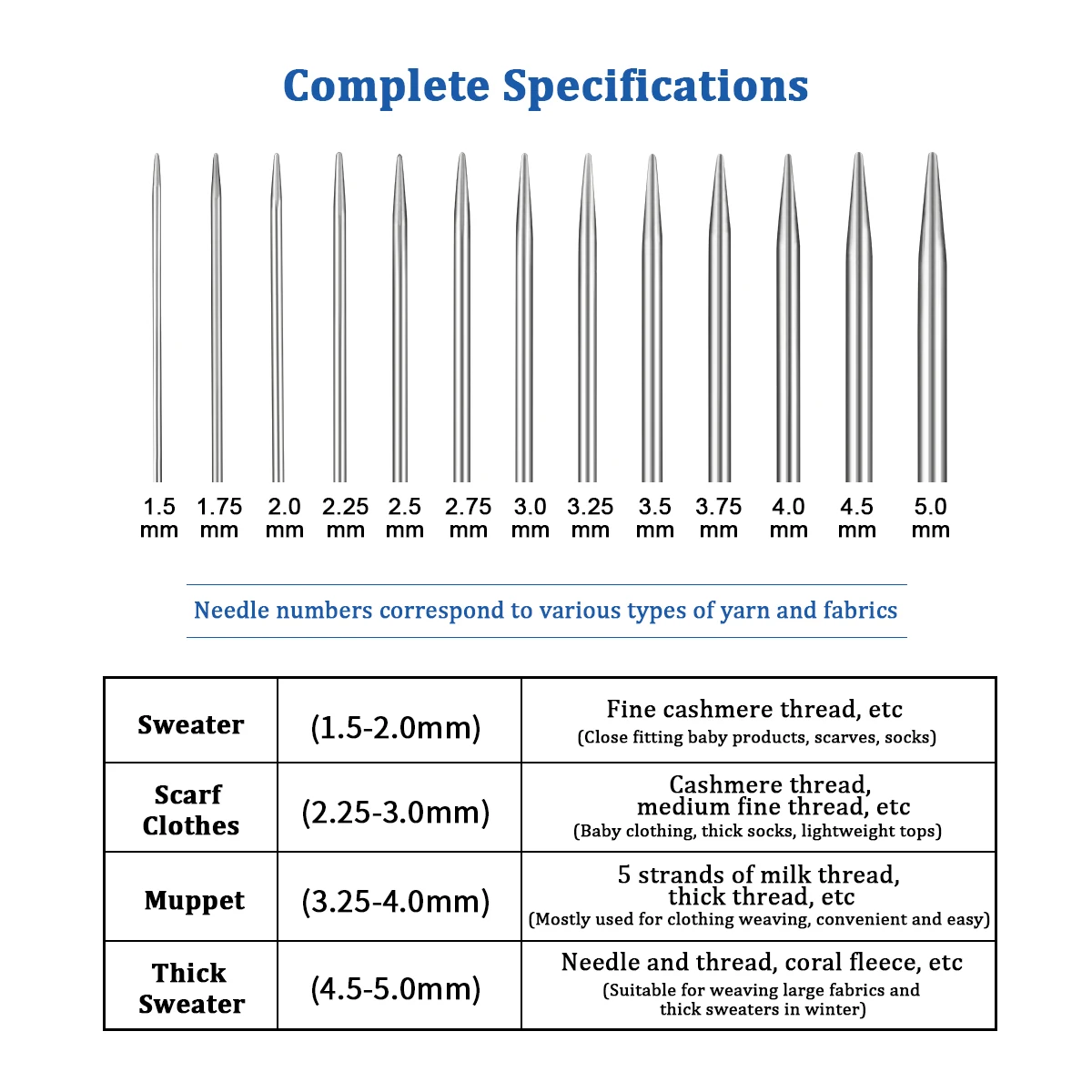 Knitting Needle Set 6