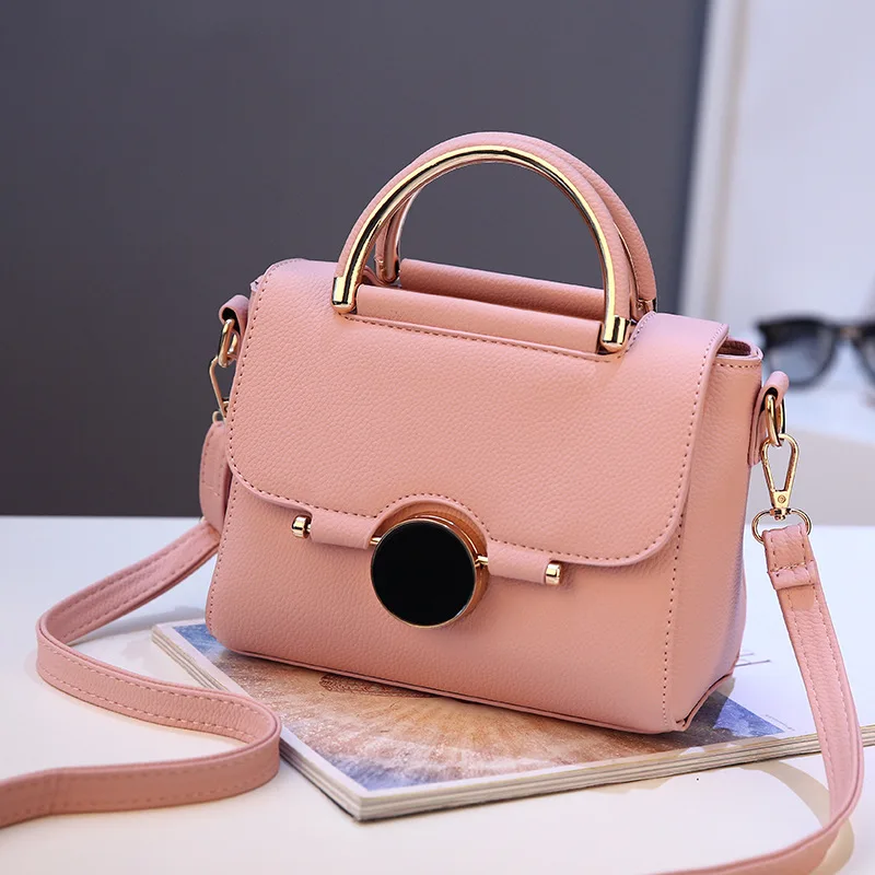 Women\'s Bag 2023 Autumn New Fashion Lock Chain Handheld Small Bag Korean Version Sweet One Shoulder Crossbody Bag