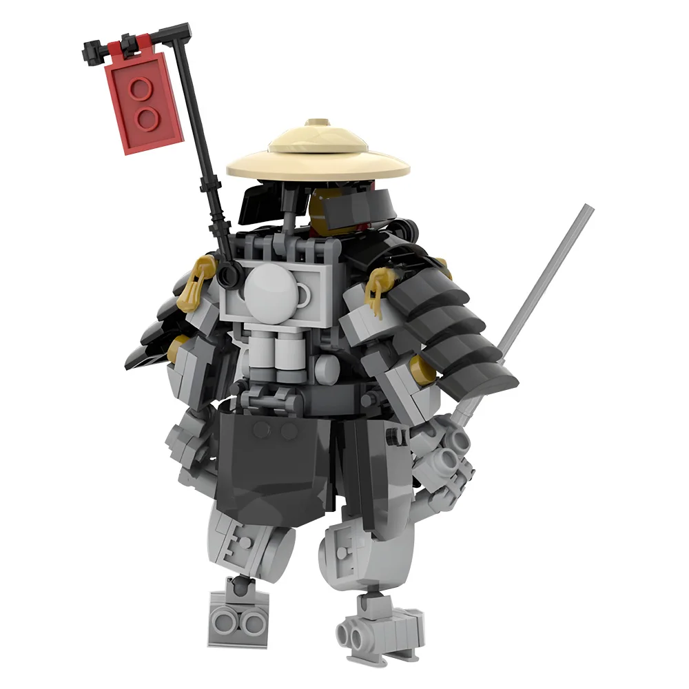 Gobricks MOC Oni Samurai Mech Mattoni Modello Samurai giapponese Ninja Creativo Building Blocks Giocattoli di assemblaggio Regali di compleanno per bambini