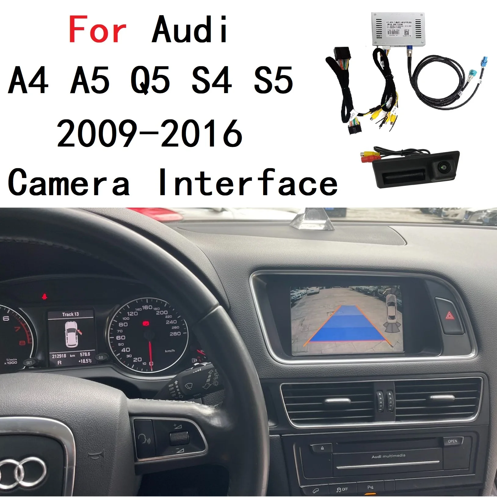 Interfejs kamery cofania dla Audi A4 A5 Q5 S4 S5 Adapter przedniej kamery tylnej