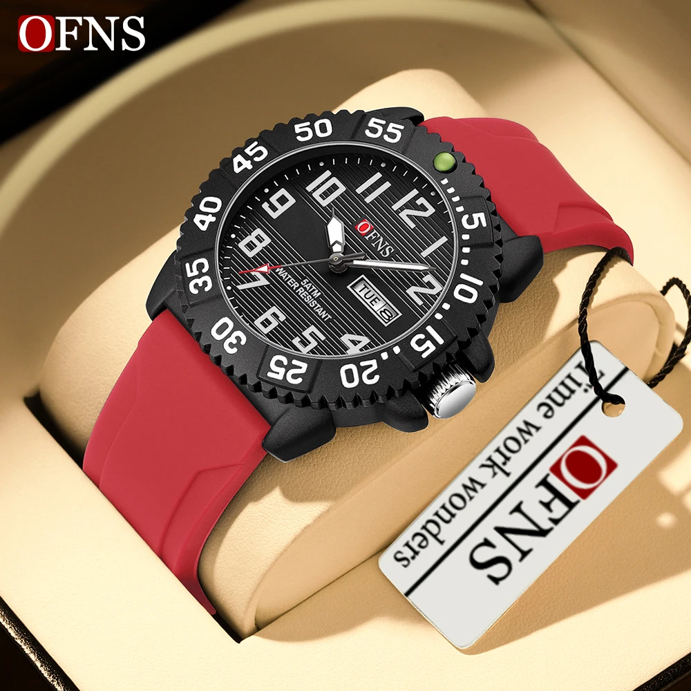 OFNS-reloj militar clásico para hombre, cronógrafo de cuarzo, resistente al agua, de las fuerzas especiales, para deportes al aire libre, novedad de 1303