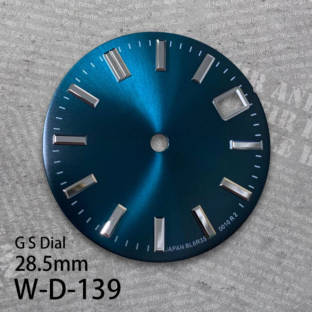 28.5mm G S Logo Dial Suitable For NH35/NH36/4R/7S Japan Movement Sunburst High Quality Watch Modification Accessories