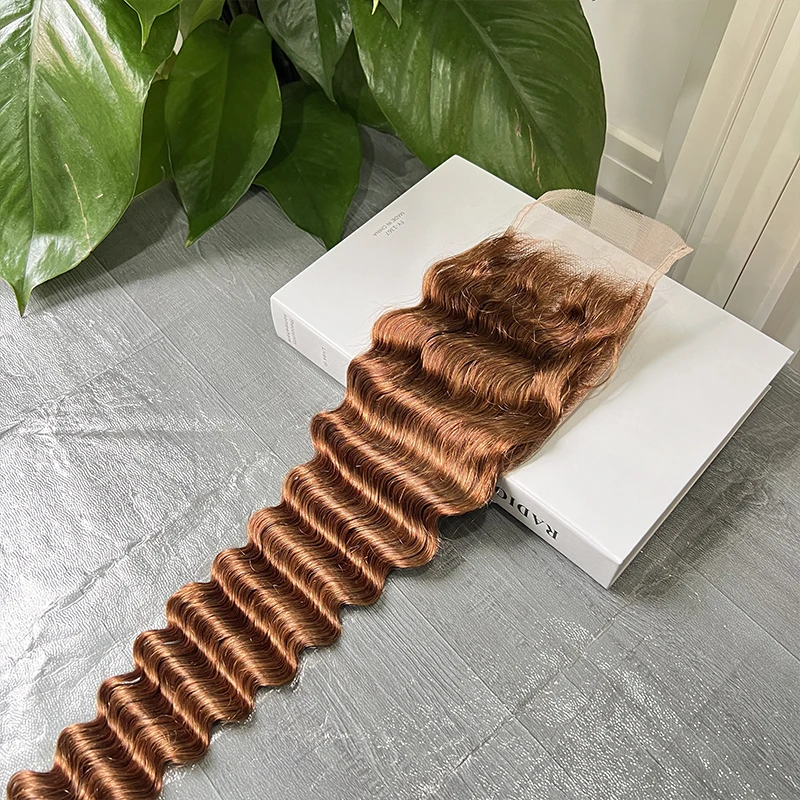 # 30 لون موجة عميقة 4x6 الدانتيل الشفاف إغلاق 100% شعر الإنسان تذوب الجلد قبل قطعها غير مرئية الدانتيل الخام شعر بشري لعذراء #6