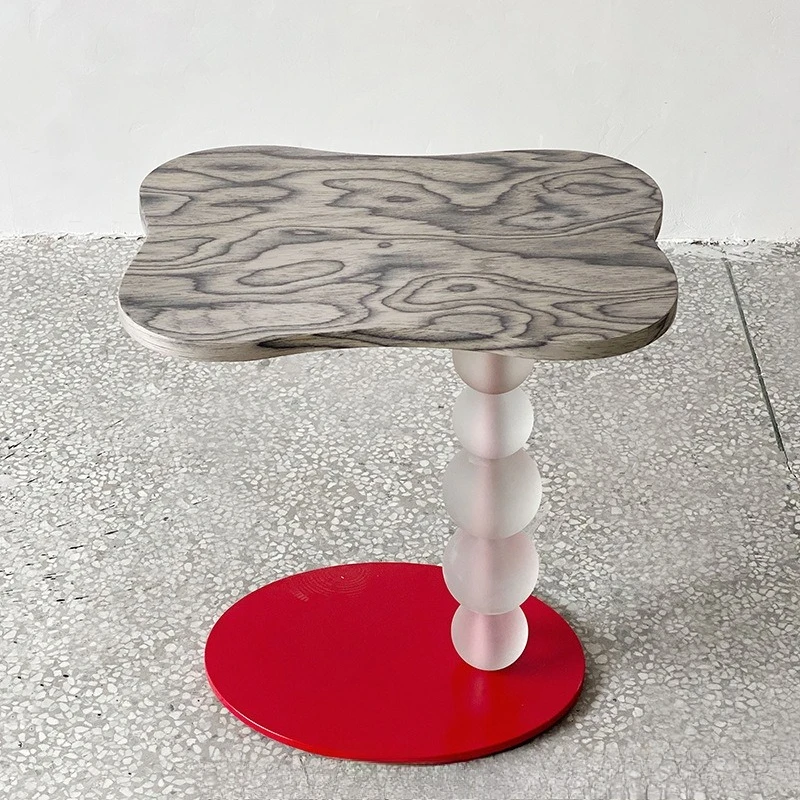 Niche light luxury wood matte acrylic edge table