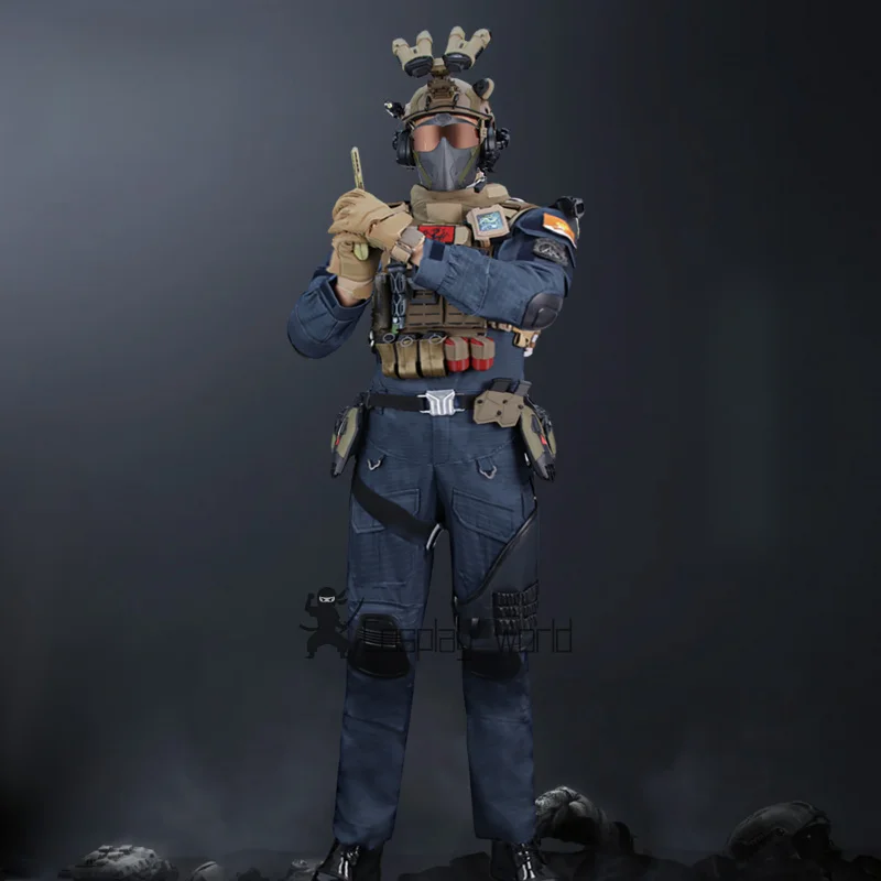 

Game Delta Action Cosplay Costume Long Wei Battle Suit Helmet 3D Prop Uniform Carnival Halloween Party Play Role Clothes