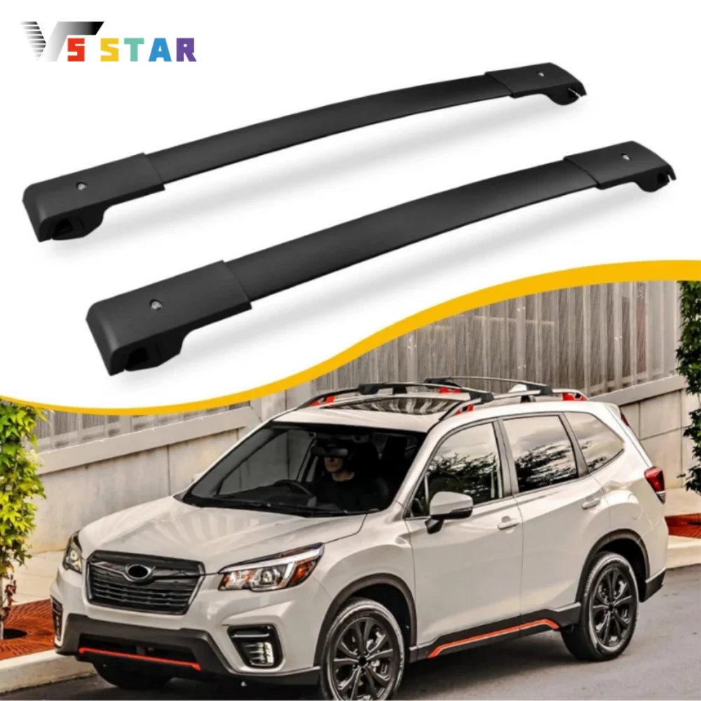 

2 шт., высококачественные поперечины из алюминия и АБС-пластика, багажники на крышу, рейка для Subaru Forester 2014-2024 Black QC-109