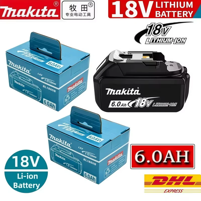 

100 % Original-Makita 6 Ah für Makita 18 V Akku BL1830B BL1850B BL1850 BL1840 BL1860 BL1815 Ersatz-Lithium-Akku