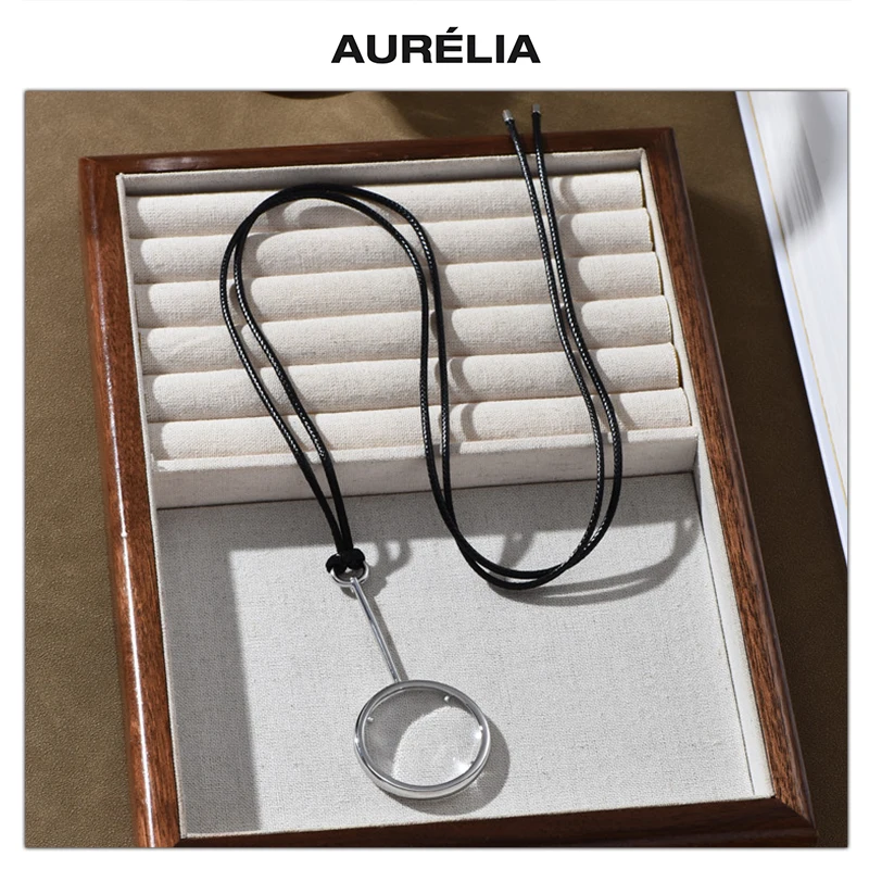 

Модное роскошное увеличительное зеркало с подвеской, ожерелье для женщин, уникальный дизайн, минималистичные ювелирные изделия на каждый день