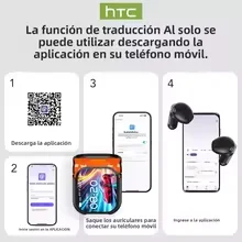 [Ultra HD Screen] HTC NE20 HIFI Bluetooth V6 TWS Wireless Sports Earbuds with AI Translator, Noise-Canceling Mic, On-Ear Design image 6
