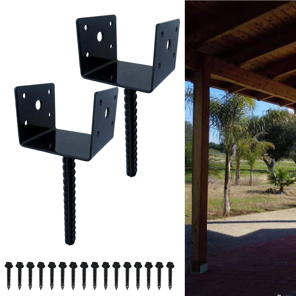 Pack Number Of Pieces Screws Optimal Concrete Anchor Easy Installation Optimal Screws U Shape Fence Post Holder