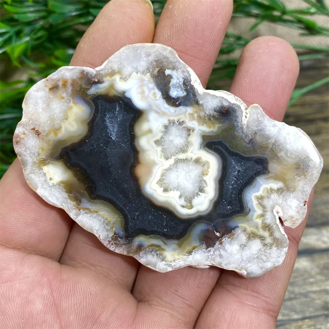 Argentina Black Agate Natural Stone Crystal Quartz  Slab Minerals Meditation Wichcraft Wicca Ornaments Home Decoration Room