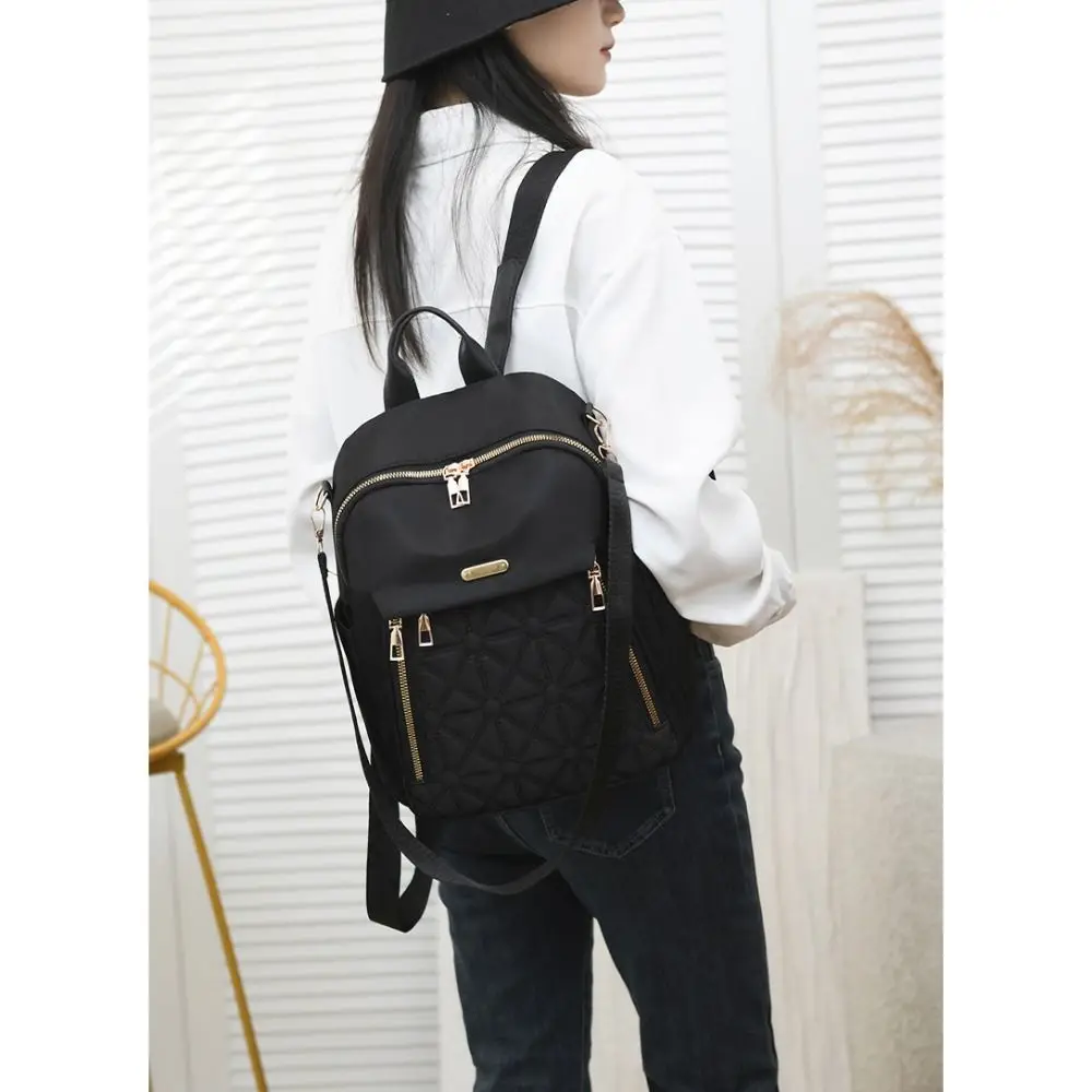 Multifunctional Backpack New Nylon Large Capacity Shoulder Bag Student Bag Women