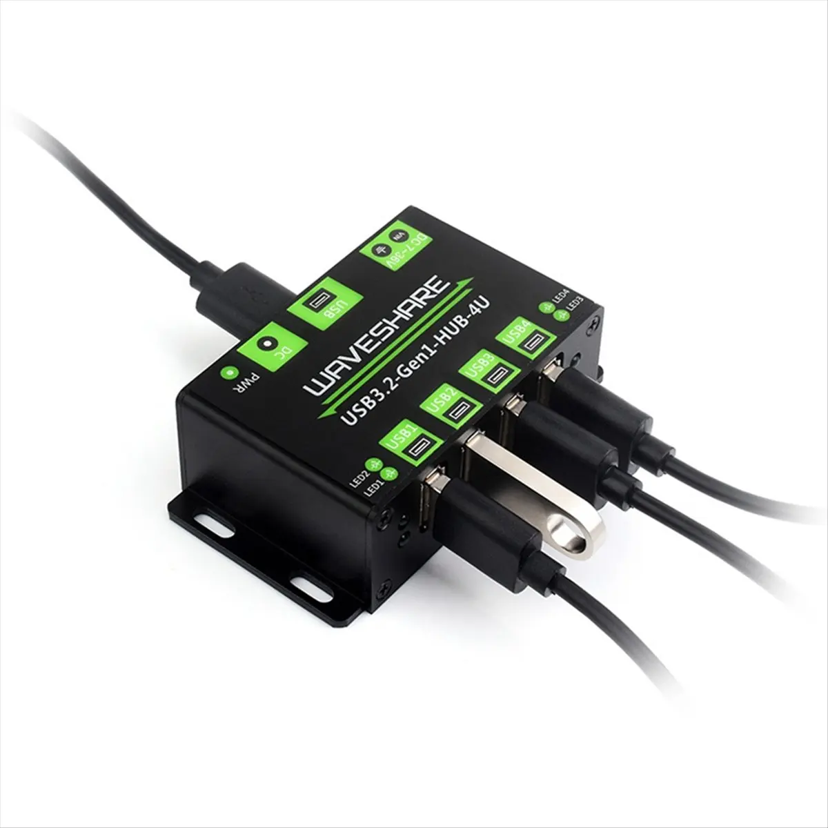 A49T  USB3.2 HUB 4U Extended 4-Way USB 3.2Gen1 Interface 5Gbps Industrial Grade HUB Adapter Compatible with MacOS