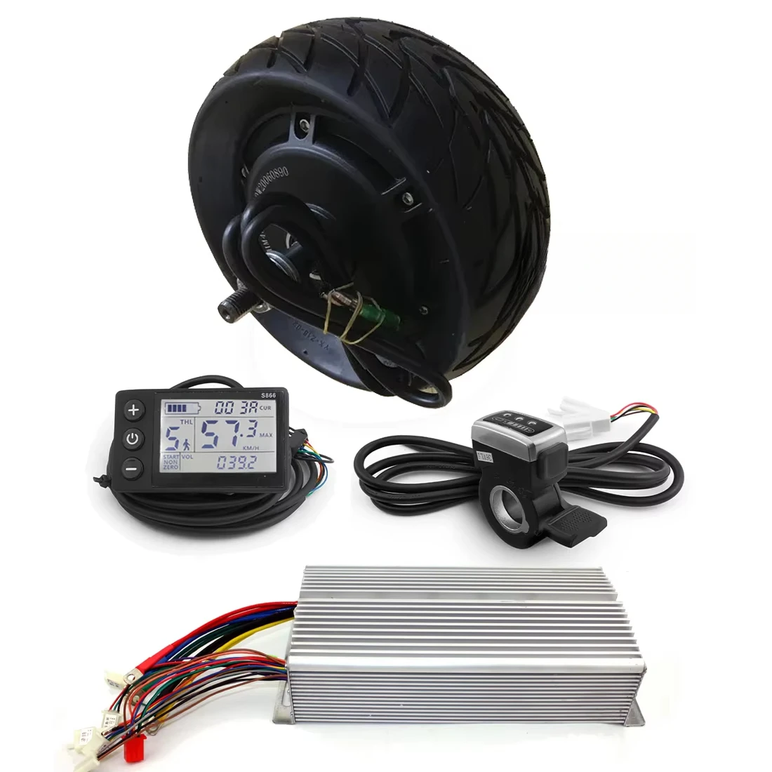 

1500W Electric Scooter Hub Motor With Tyre 200x90 Electric Brushless Motor Gearless 8" Electric Kickscooter Wheel With Tire