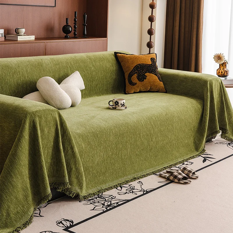 Sofa Cover Solid Color New Arrival Non Slip Full Cover Sofa Throw Blanket Cat Scratch Resistant Couch Protector For Home Decor