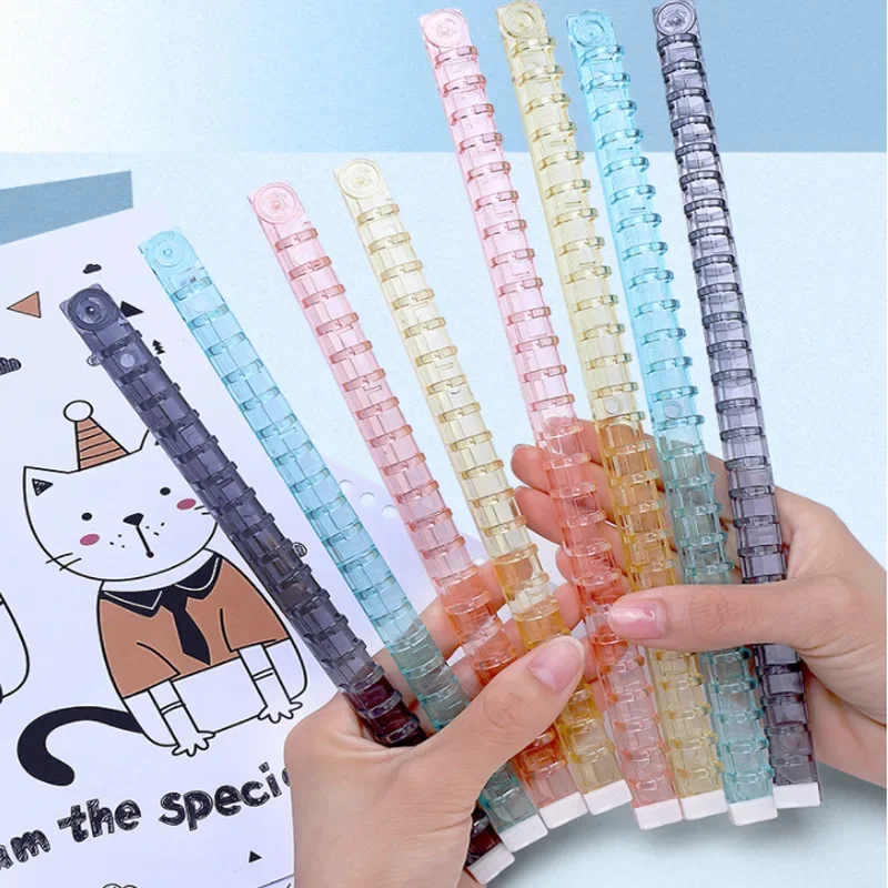 A4A5B5 KW-TRIO Loose Leaf Ring Scissor Clip A5 Binding Ring Transparent Porous Replacement Plastic Ring Budget Binder Book Rings