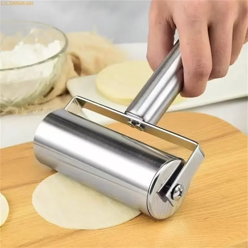 U1JB Even Rolling Nonrust Steel Pin 4.5cm Thick for Uniform Pastry