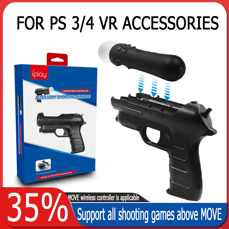 

Gun-butt Type VR handle Accessories For PS3/PS4 MOVE Shooting Game Simple installation enhanced gaming experience VR accessories