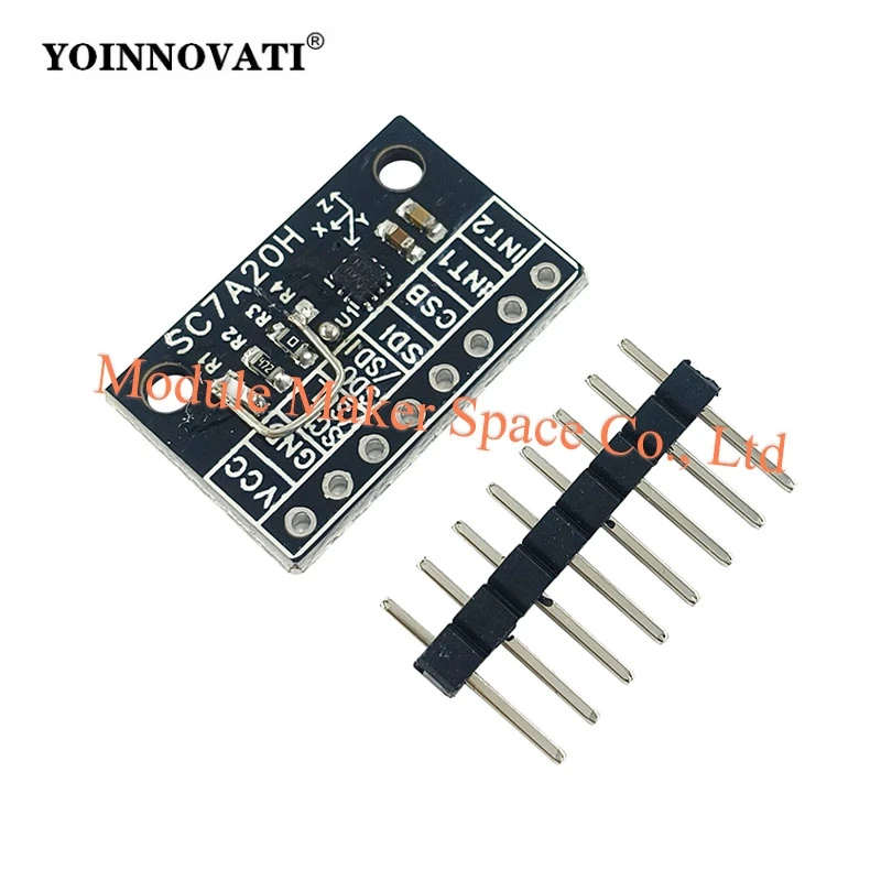 SC7A20H Triple-Axis Accelerometer Module - High Precision Tilt/Angle/Gravity Sensor with IIC SPI Interface for Arduino DIY
