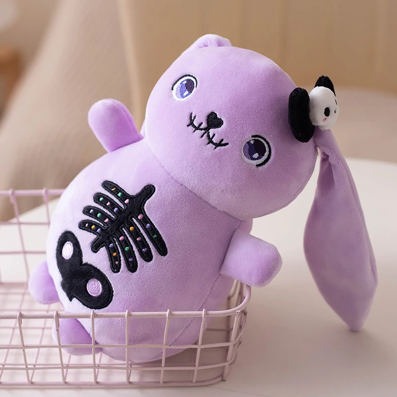 ZU 22/30 cm Gruseliger Goth Hase Plüsch Weiche Puppen Horror Plüschtier Tier Emo Kaninchen Spielzeug Halloween Geschenk Hallowmas Party Dekor – Detail 15