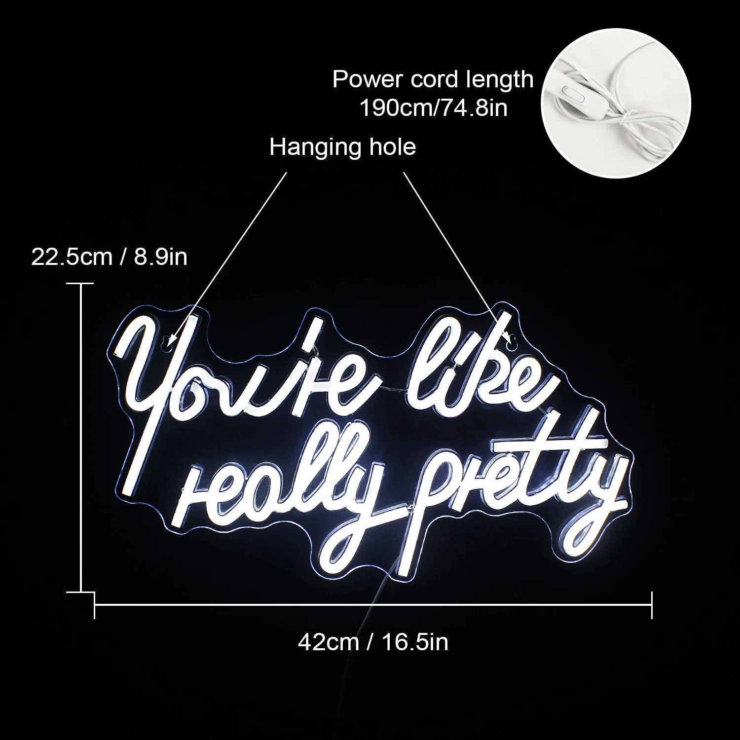 You're Like Really Pretty Neon Led Light Wedding Decoration Aesthetic Room Bedroom Apartment Hotel Art Vibe Wall Decor Neon Gift