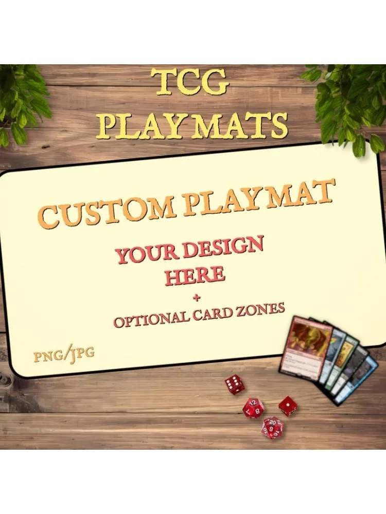 Aangepaste TCG speelmat 24 "X 14" gepersonaliseerde speelmat Aangepaste bordspelmatten met zones MTG tafelbladaccessoires Trading Card Games - afbeelding 2