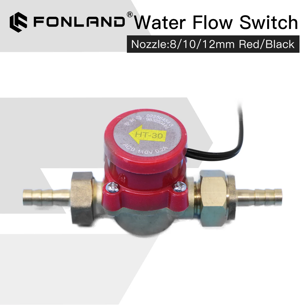 FONLAND 8/10/12mm Nozzle Water Flow Sensor Switch Meter G1/2"Pressure Controller Automatic Circulation Pump Thread Connector
