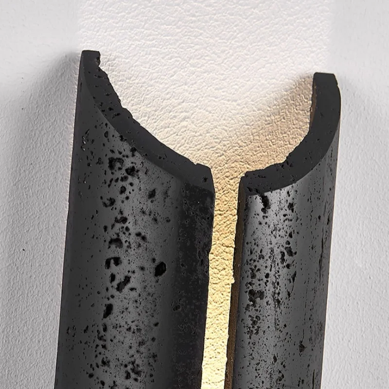 Iwhd criativo vintage led luzes de parede decoração sala estar banheiro espelho escada preto travertino lâmpadas cabeceira lampara pared